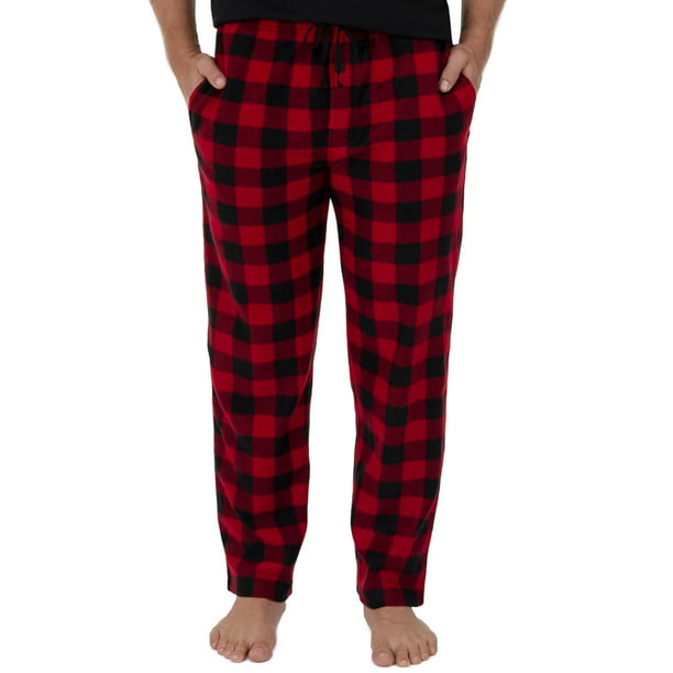 Fruit Of The Loom Pajama Woven Flannel Sleep Pants Red Gray Plaid Men's Size XL